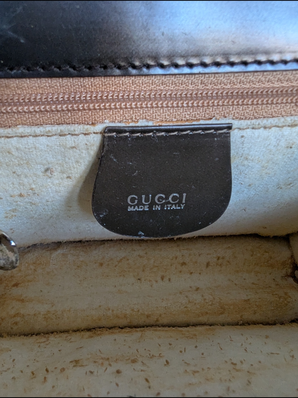 Gucci Metallic Brown Leather Top-Handle Bag - Picture 9 of 12